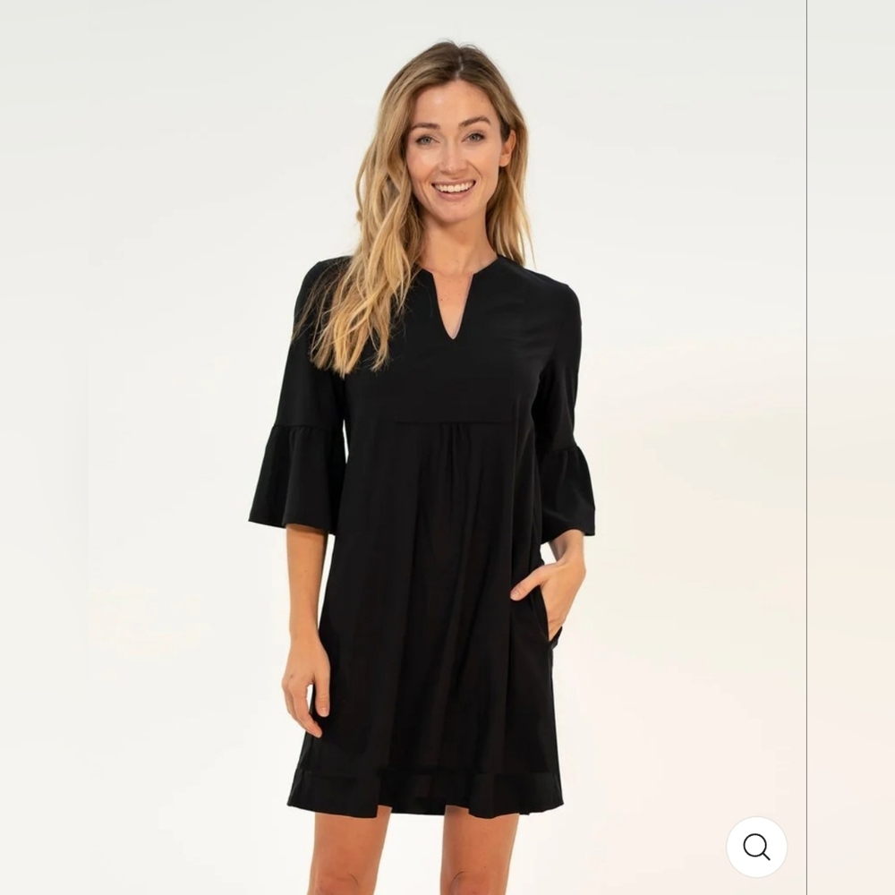 New Jude Connally Kerry Dress Lightweight Jude Cloth Black Size Small